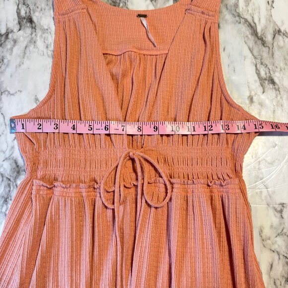 FREE PEOPLE Beach Bound Peach Tank Top - Picture 6 of 7